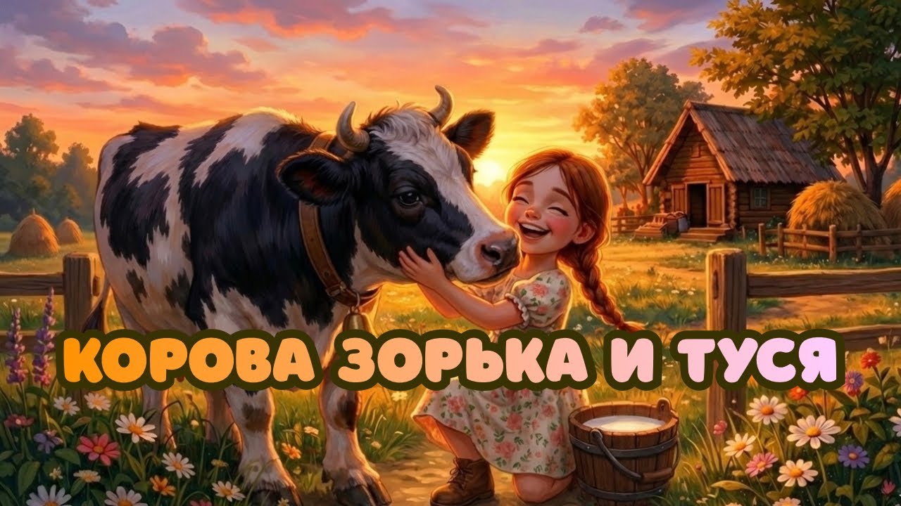 Туся и корова Зорька 🐄🌼 | Весёлая песенка про деревню