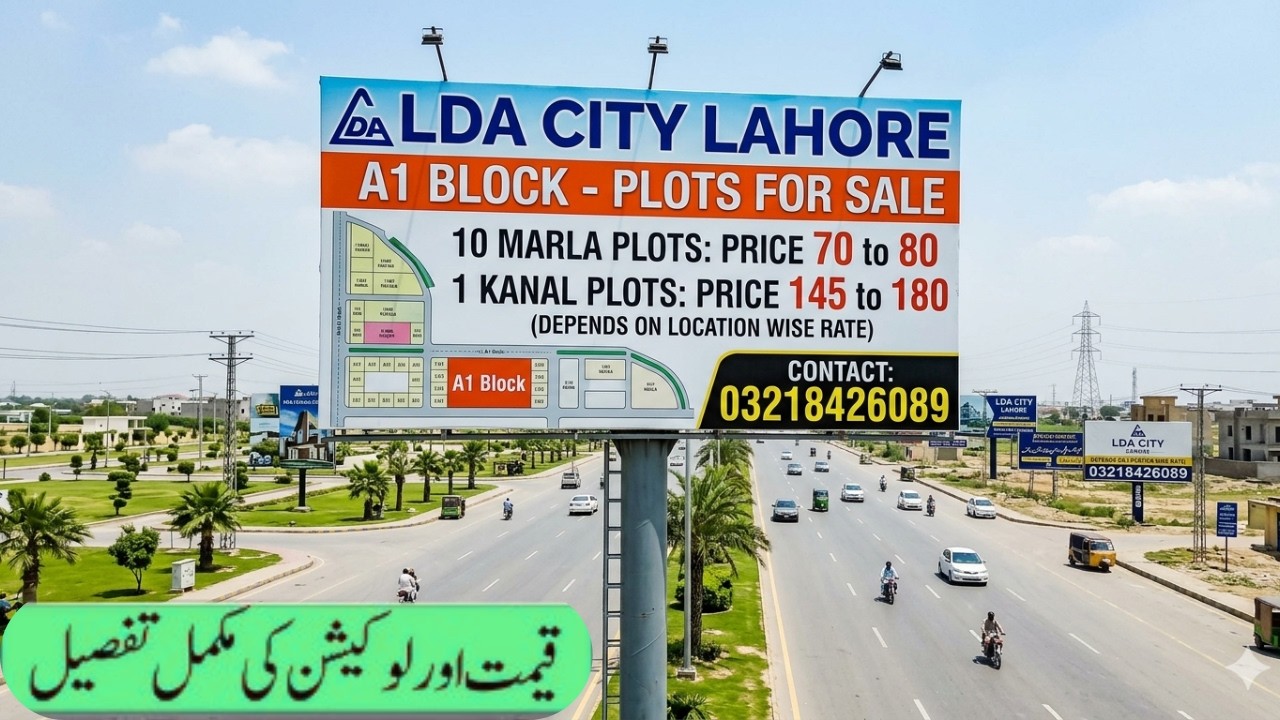 LDA CITY LAHORE A1 BLOCK PRICE