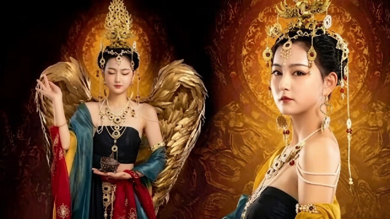 耗時15天！將傳說中的大理國金翅鳥擬人化還原！佛教護法裡的天龍八部也能這麼美！ | 雁鸿Aimee