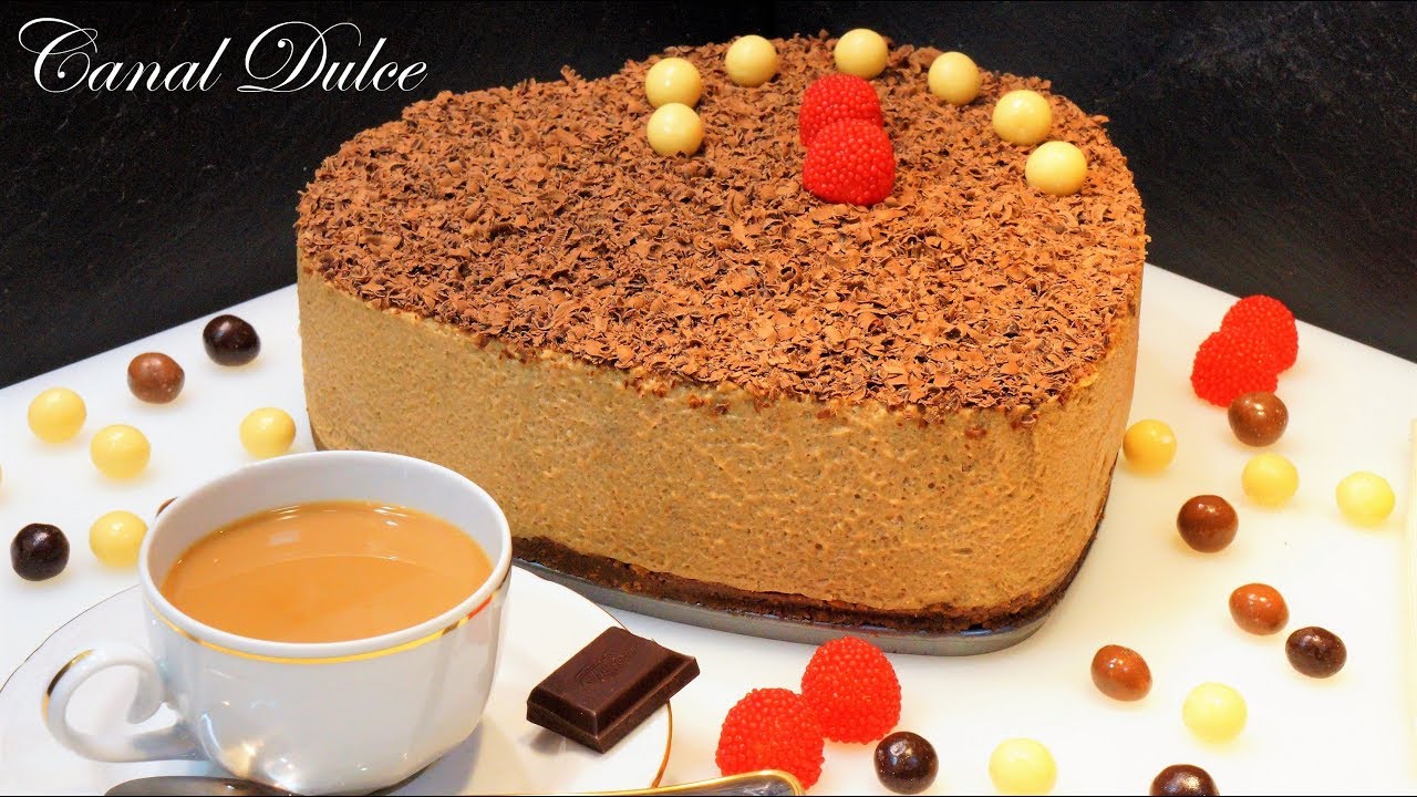 TARTA DE CREMA DE CAFÉ Y CHOCOLATE SIN HORNO