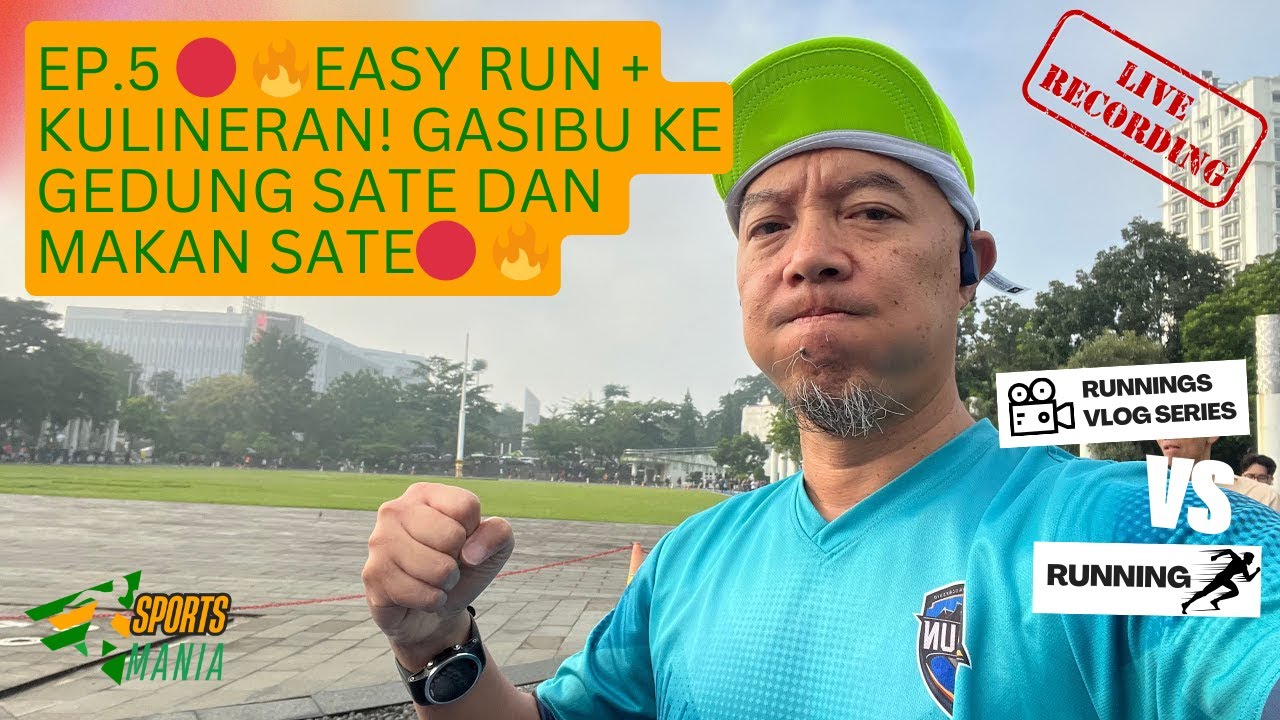 🔴 🔥[Running Log Ep.5] Easy Run + Kulinera! Gasibu ke Gedung Sate dan makan sate – Running Vibes!