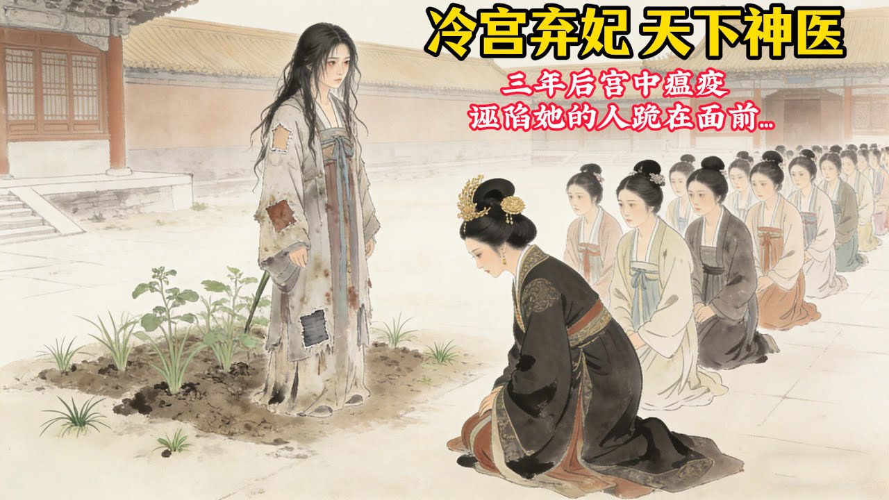 冷妃被誣陷那日，所有妃嬪都來踩一腳。三年後宮中瘟疫橫行，只有她院裡的草藥能救命，皇后帶著嬪妃跪在門前求救... #古偶 #故事会 #情感故事 #宫斗 #感动故事