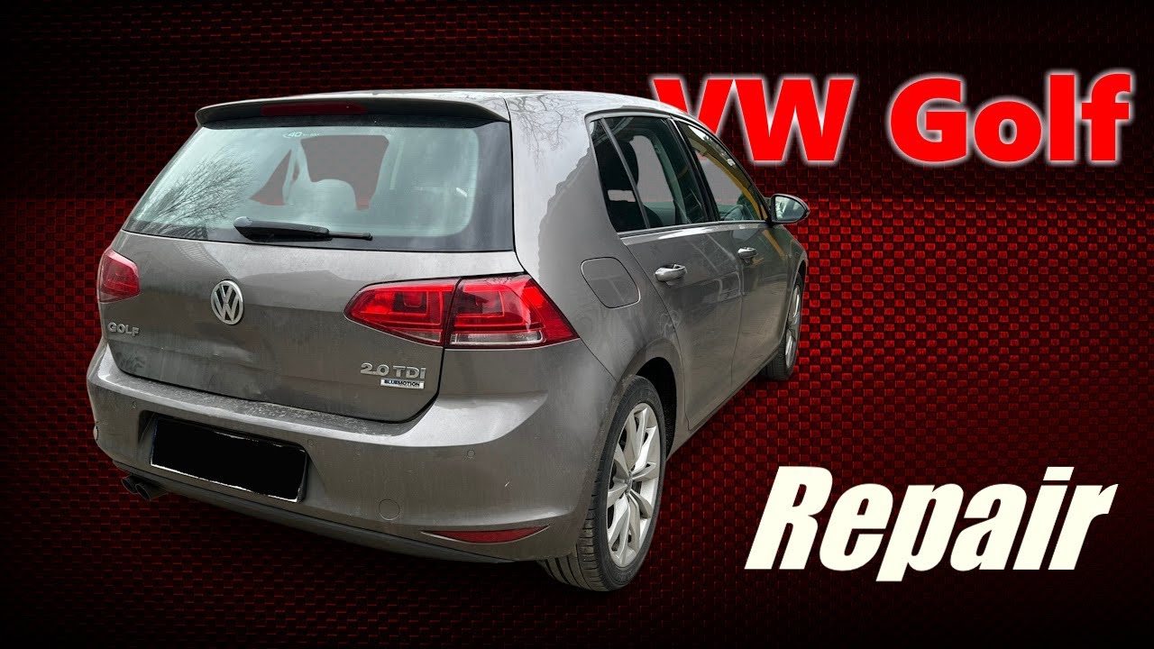 VW Golf 7. The rear end repair. Ремонт задней части.