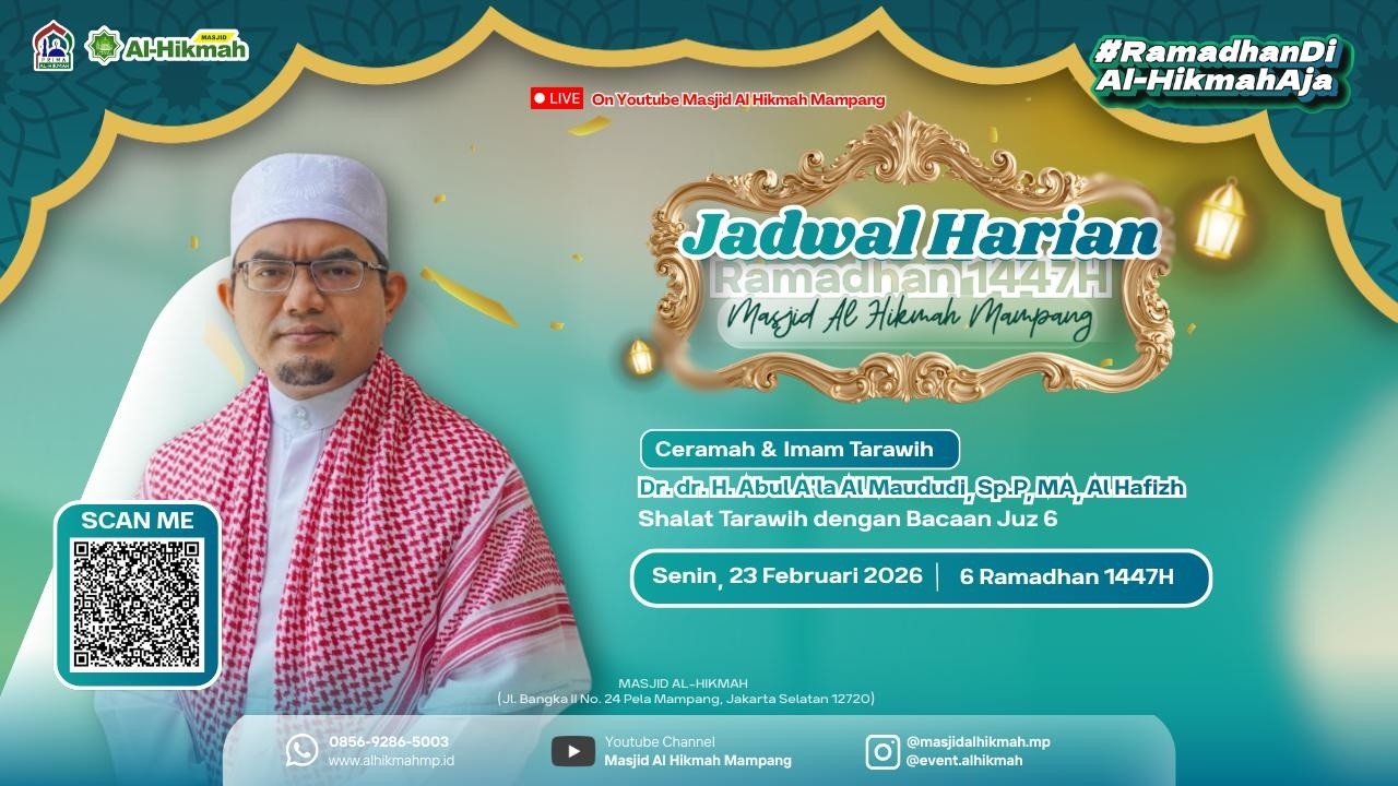 🔴 [LIVE] Tarawih Malam 6 Ramadhan 1447 H - Ustadz Dr. dr. Abul A’la Al-Maududi, Sp.P., MA, Al-Hafizh