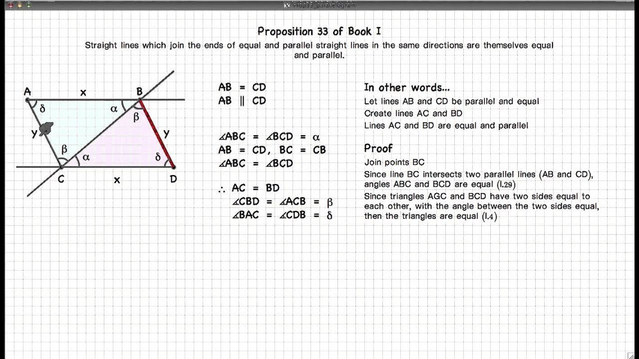 Euclid's Elements Book 1 - Proposition 33
