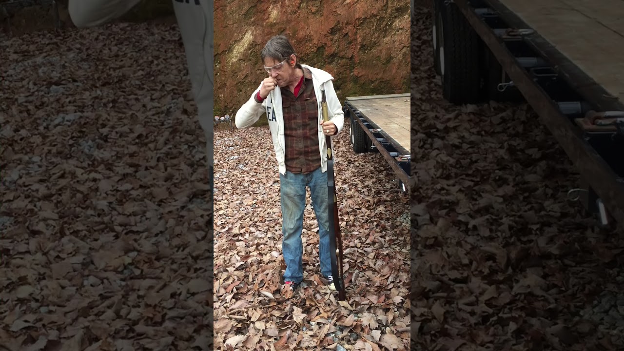 Firing an original 1763 French Charleville flintlock with paper cartridges.