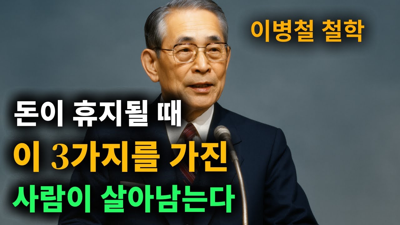 【이병철 어록】 돈이 휴지 조각이 될 때, '이 3가지'를 가진 사람만 살아남습니다 │ 인생철학 │ 성공지혜