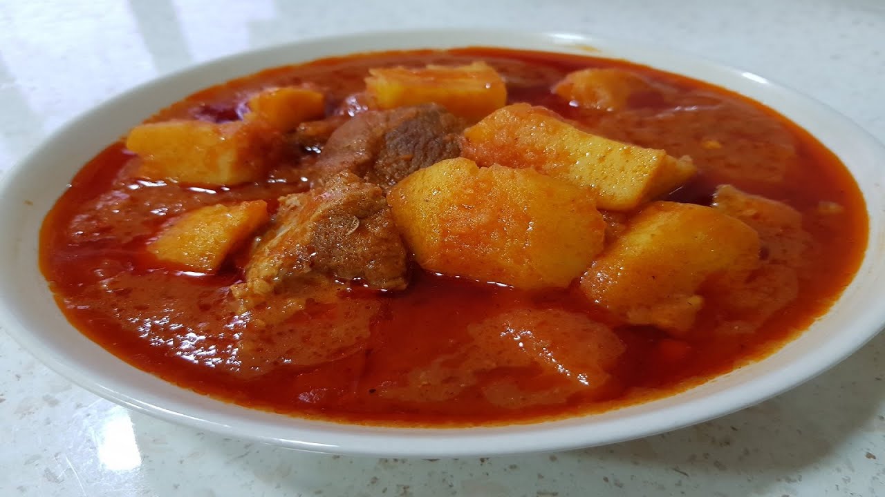 مرقة بطاطا باللحم بأسهل و اطيب طريقه