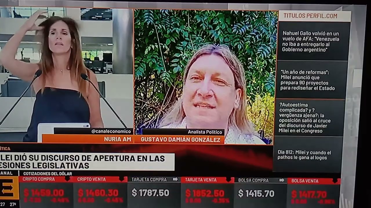 Sobre la apertura de sesiones de Milei - Canal E - Gustavo Damian Gonzalez 
