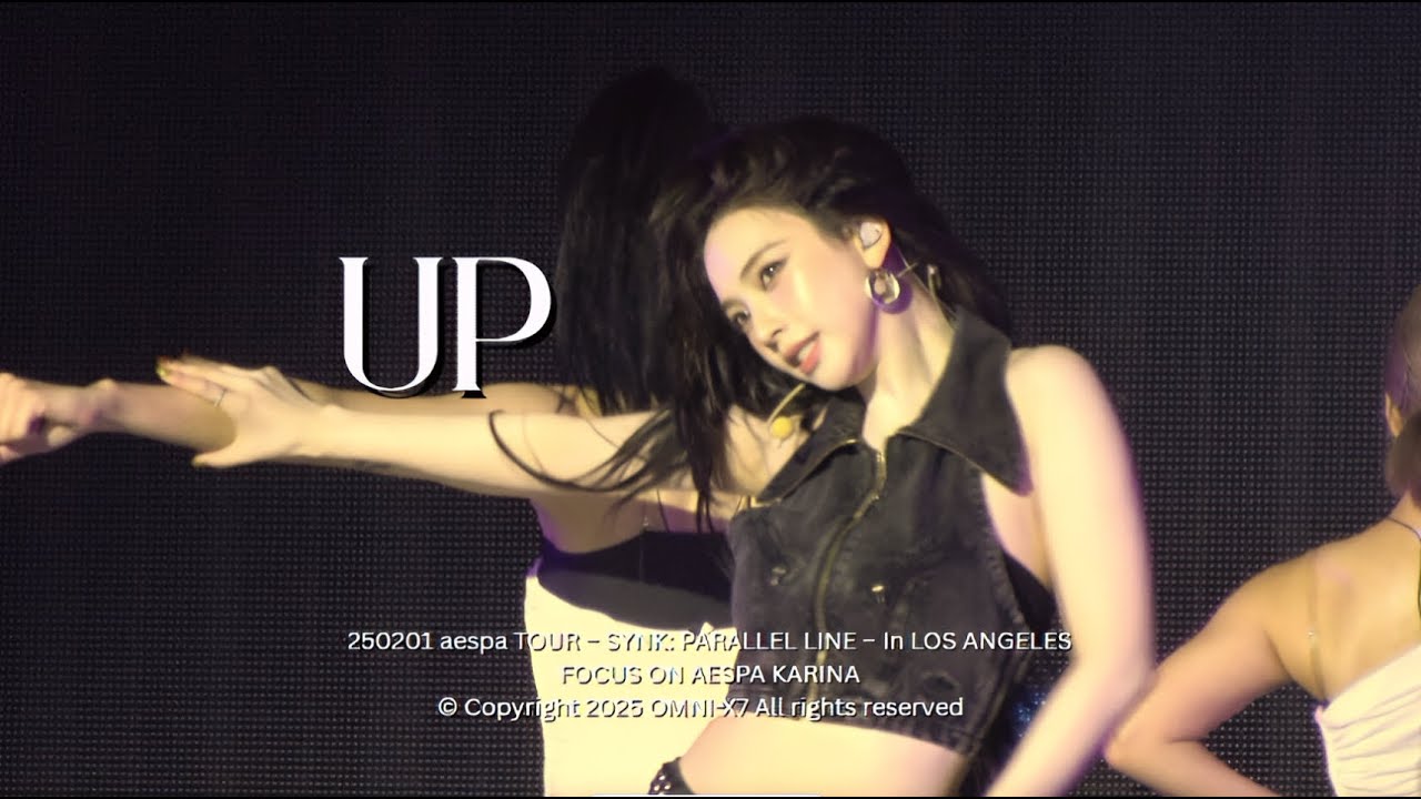 aespa 에스파 'UP'(KARINA Solo) 4K Fancam| 2025 aespa TOUR – SYNK : PARALLEL LINE – In Los Angeles