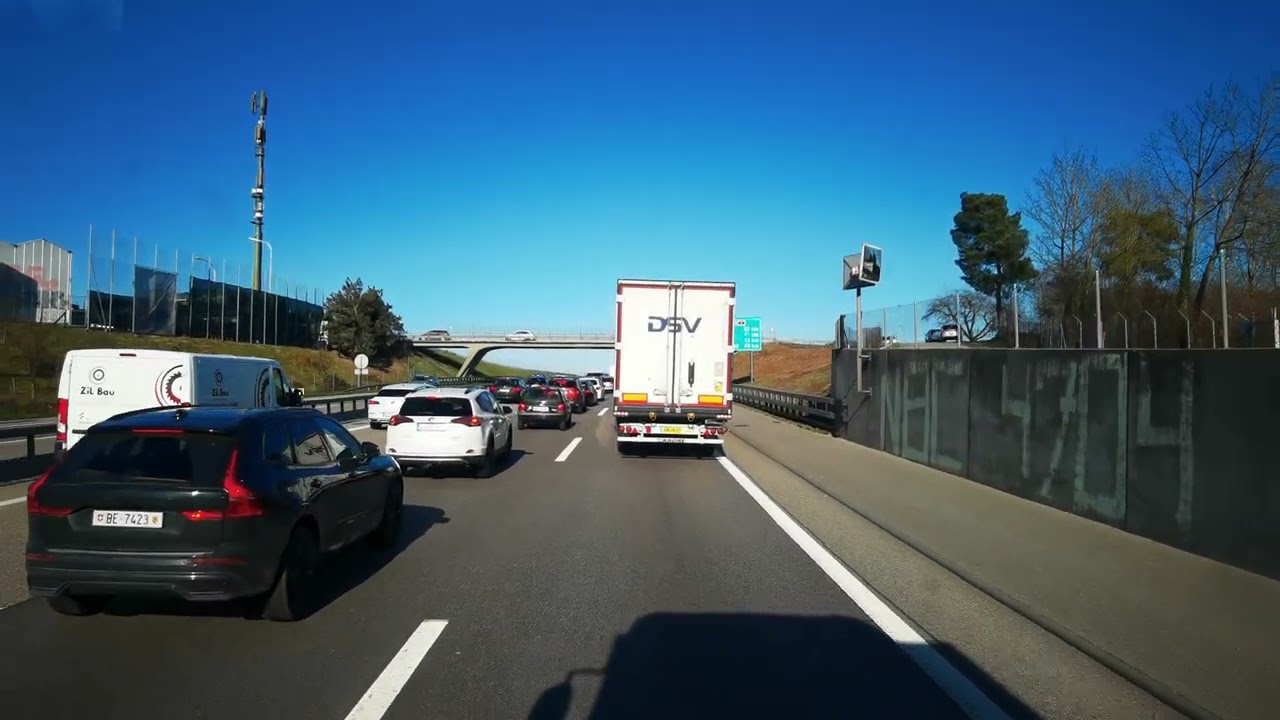 Mercedes Actros POV 4K 🚛 - Spiez nach Beringen - Stau bei Luterbach auf der A1 🇨🇭 #4