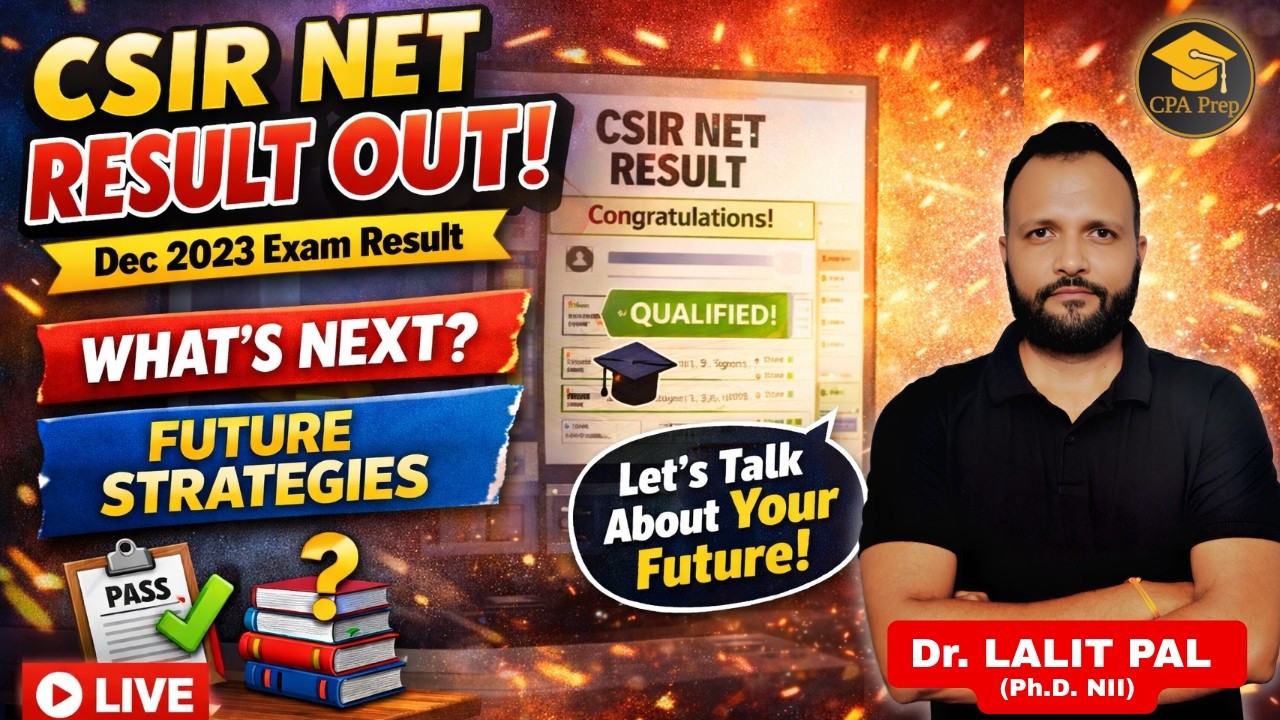 CSIR NET Dec 2025 Result Out! What Next? Complete Strategy for JRF & LS #drlalitpal