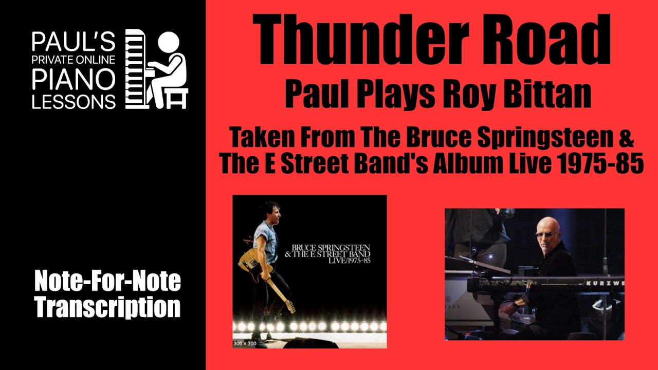 Thunder Road Piano Tutorial By Bruce Springsteen & The E Street Band