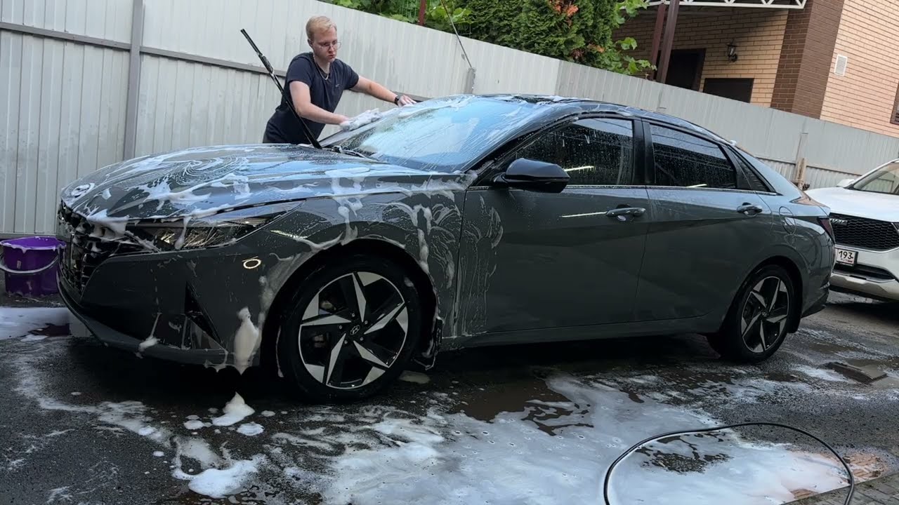 ДЕТЕЙЛИНГ МОЙКА Hyundai Elantra cn7 | Активная пена + ручная мойка