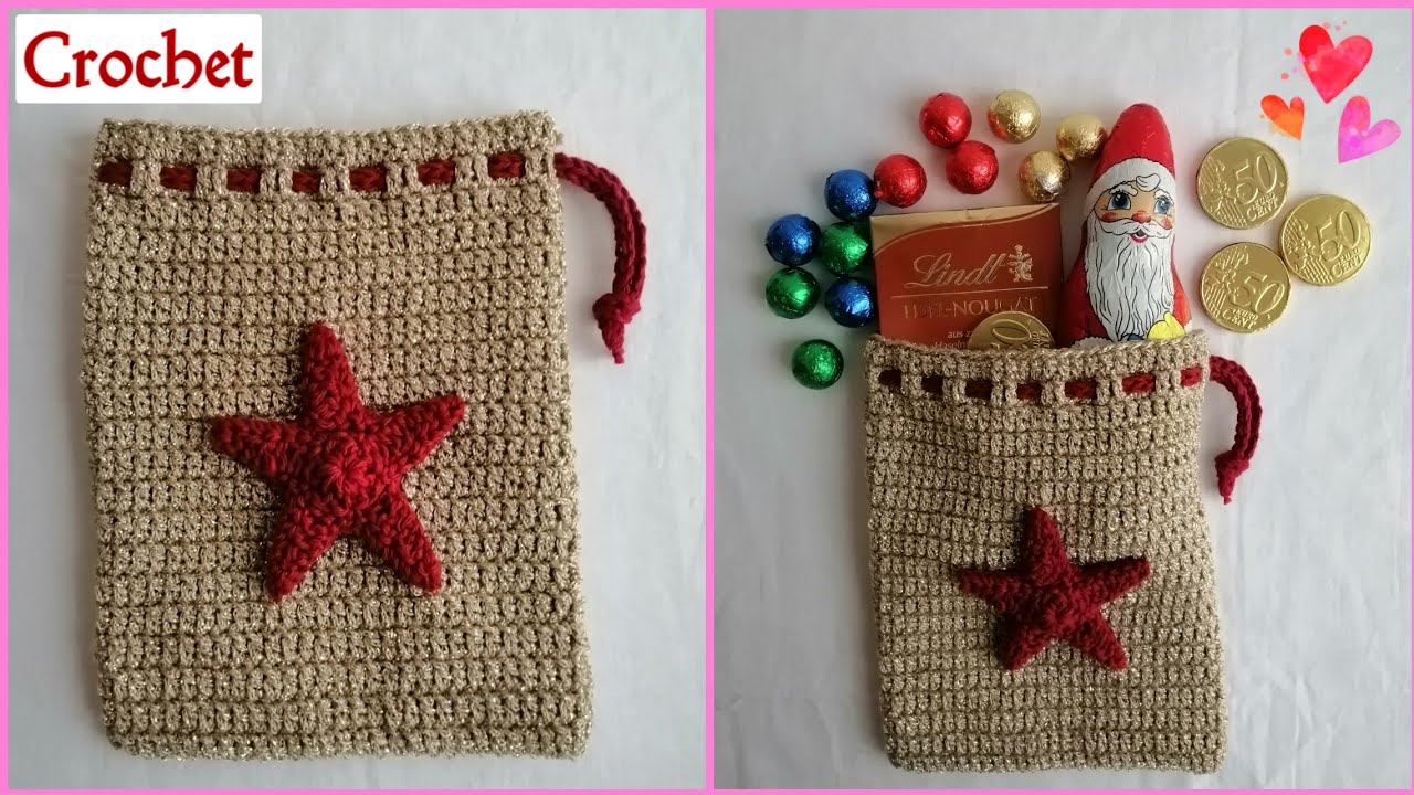 Crochet Christmas Mini Sack