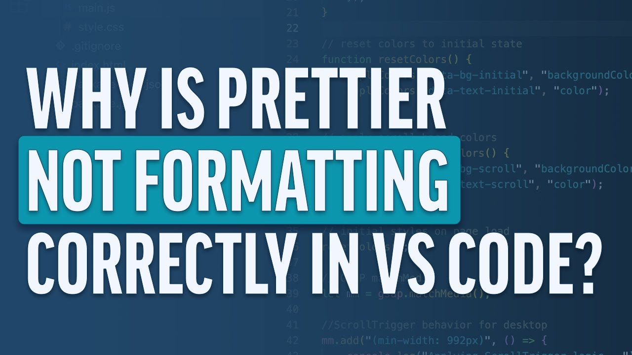 Prettier не работает в Visual Studio Code? Попробуйте это.