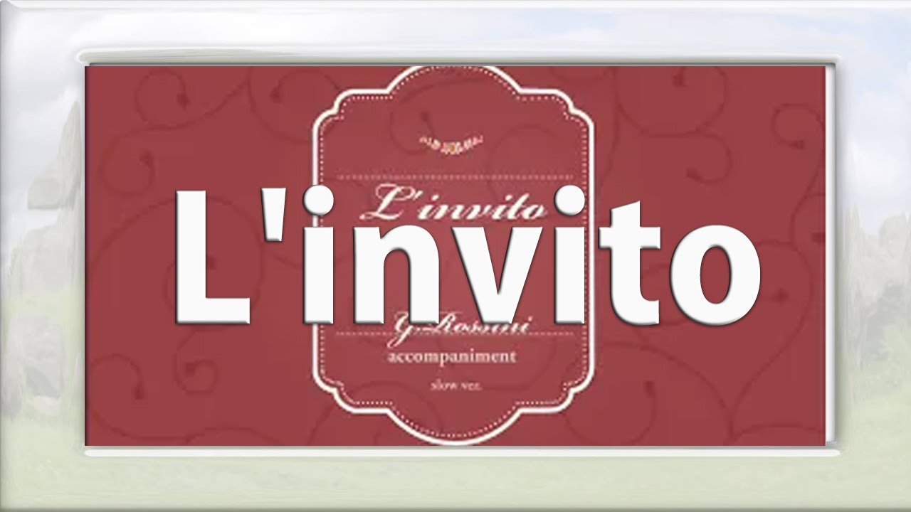 L'invito(fast ver.)a:/Rossini/accompaniment・伴奏（楽譜付き）