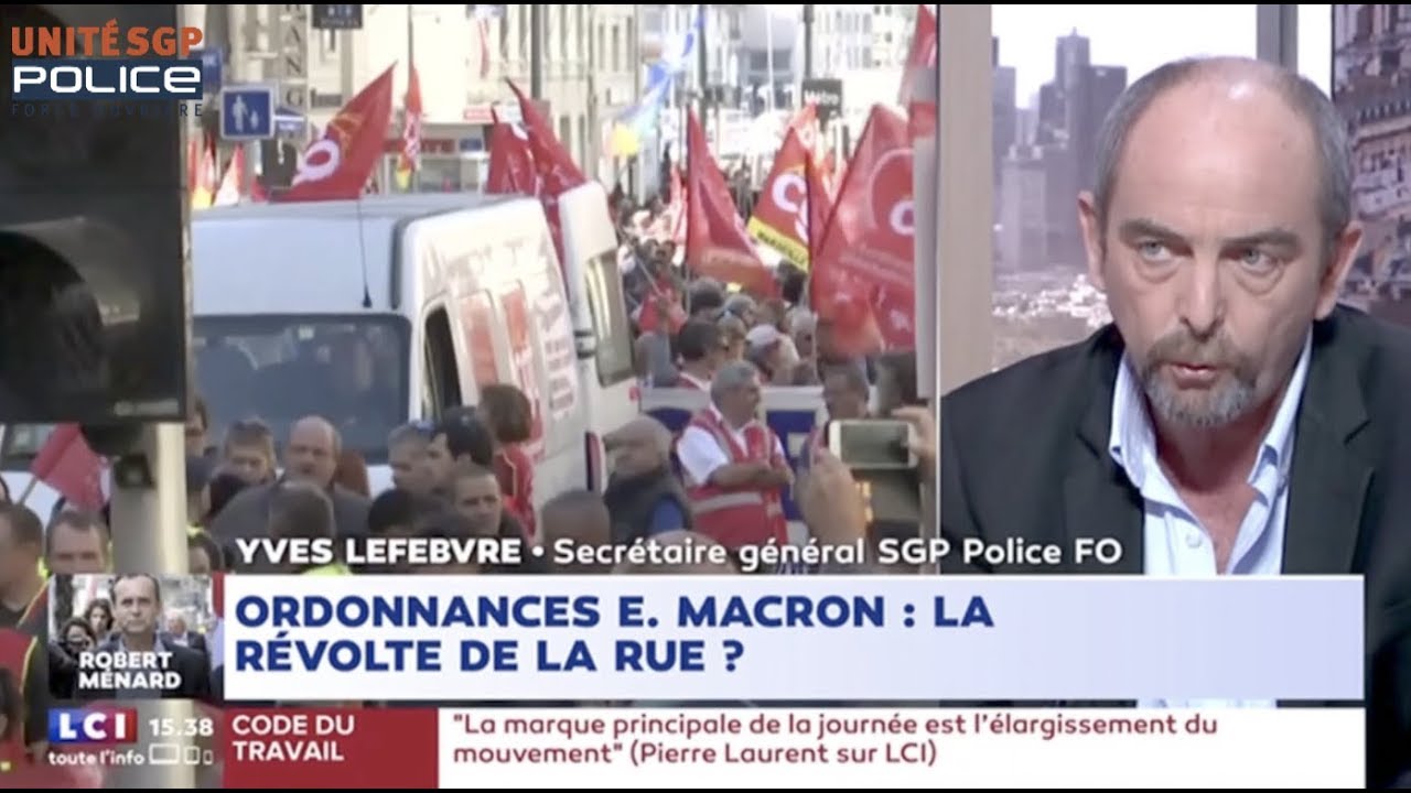 IJAT - MOUVEMENT INTERSYNDICAL - YVES LEFEBVRE SG D'UNIT&Eacute; SGP POLICE SUR LCI