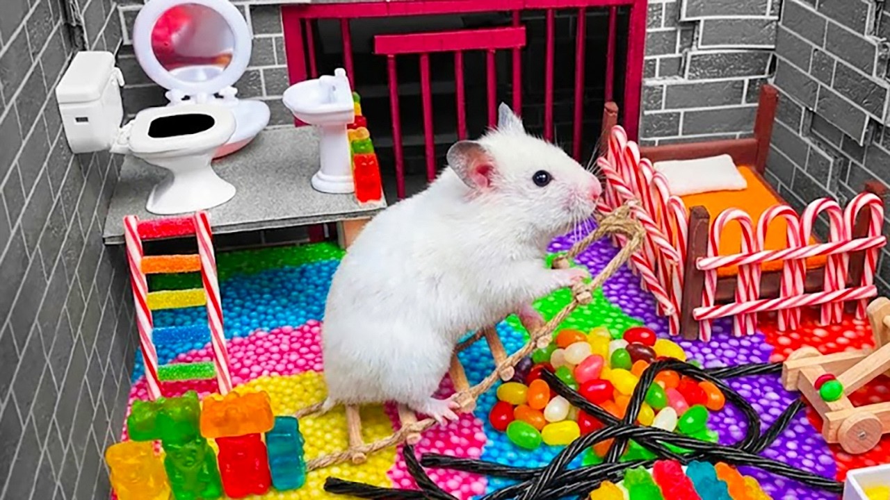 Hamster Escapes from the Colorful Candy Prison Maze | Hamster Maze