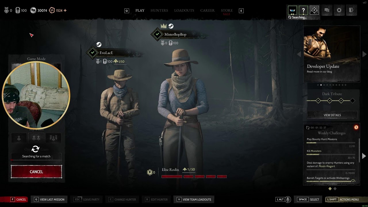 Misterbopbop LIVE: HUNT SHOWDOWN 1896 With EvoLacE and Loki