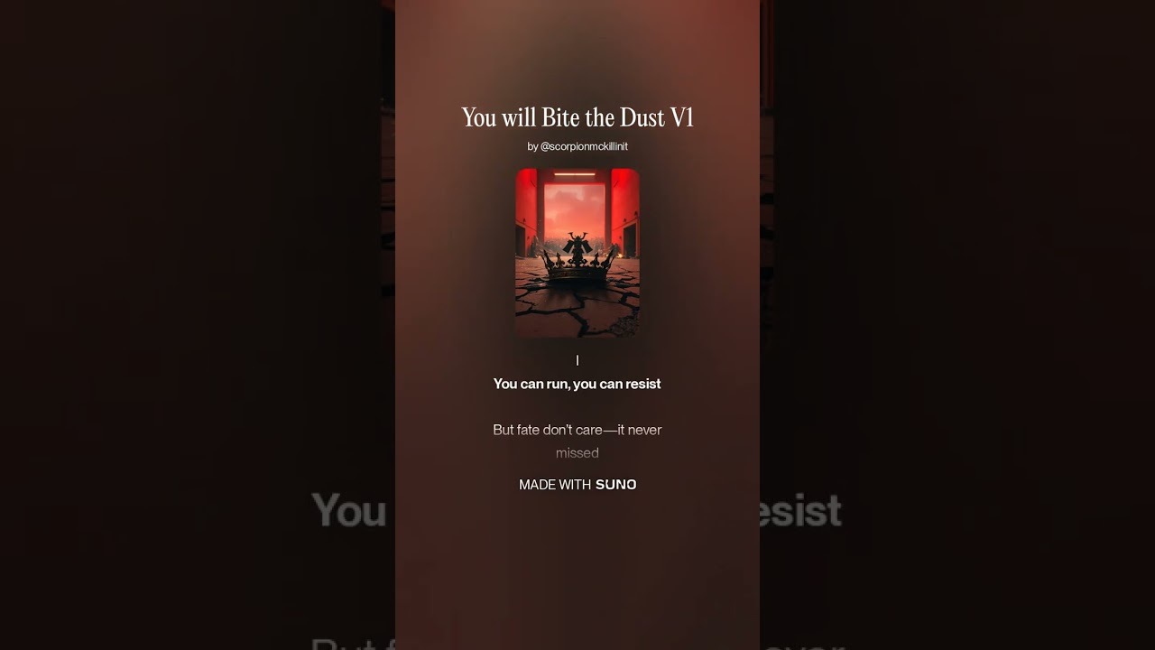 You will Bite the Dust V1, thrash metal song