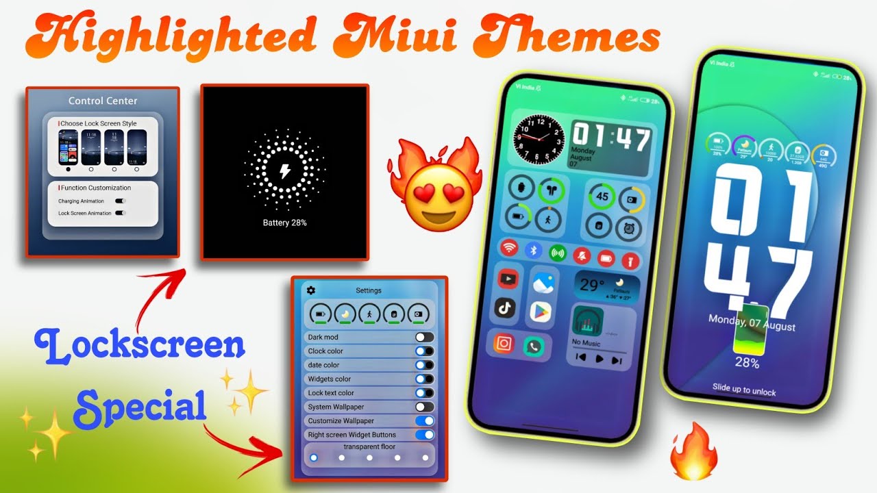 Unlock a World of Stunning MIUI Themes: Find Your Perfect Lockscreen Design.✨Lockscreen Special✨
