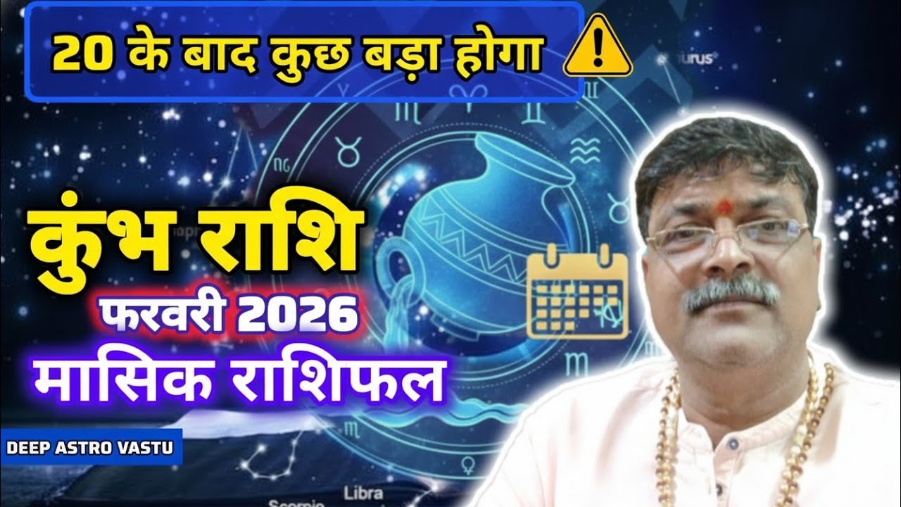 कुंभ राशि: फरवरी 2026 | 20 के बाद कुछ बड़ा होगा! ⚠️ | Aquarius Horoscope February 2026 ! महाऊपाय ⚠️