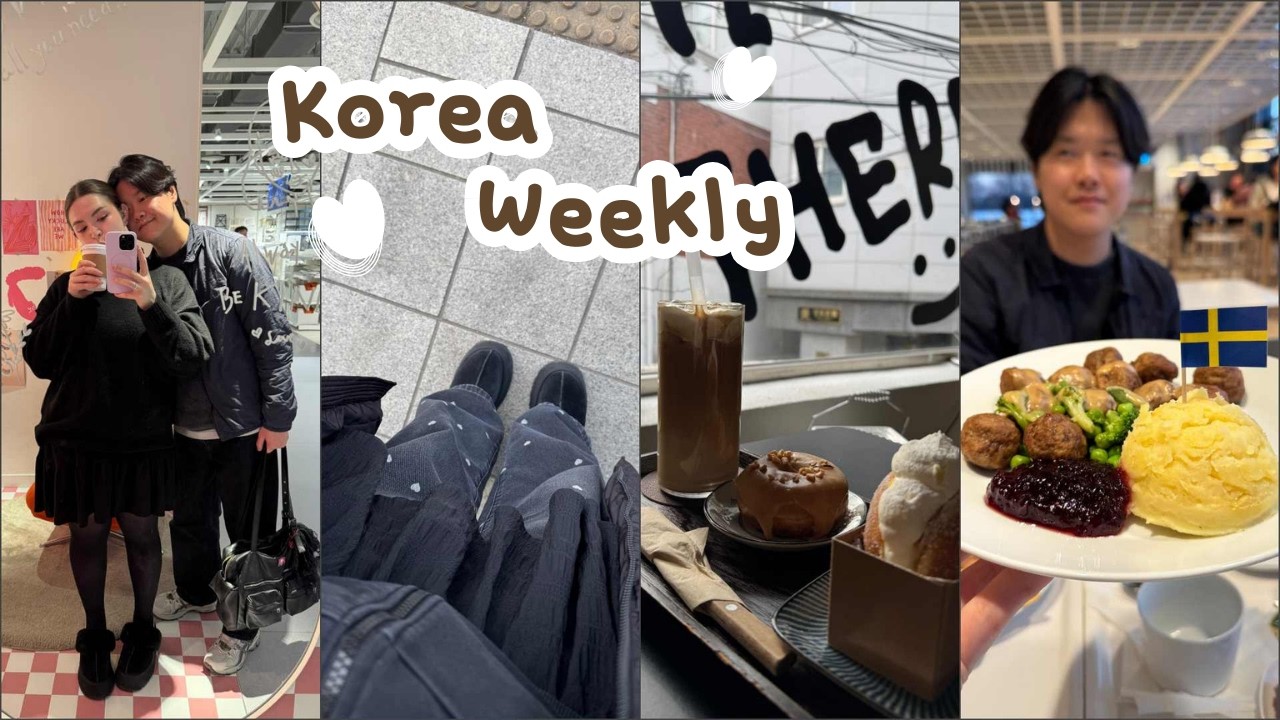 weekly korea vlog 💛 ikea date, donut cafe, “heated riverly” e commentiamo Bridgerton  