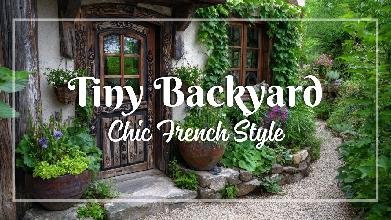 Small House French Garden: Rustic Charm with Repurposed Materials