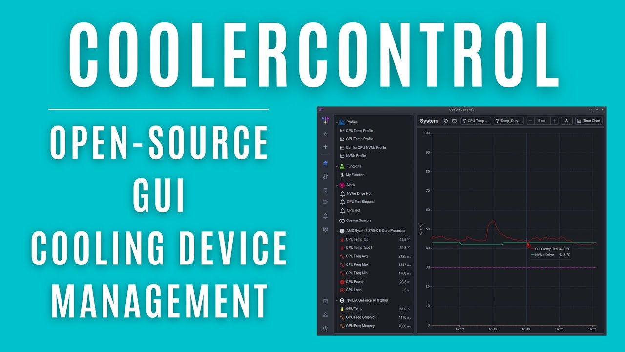 CoolerControl — мощный инструмент управления и мониторинга охлаждения для Linux.