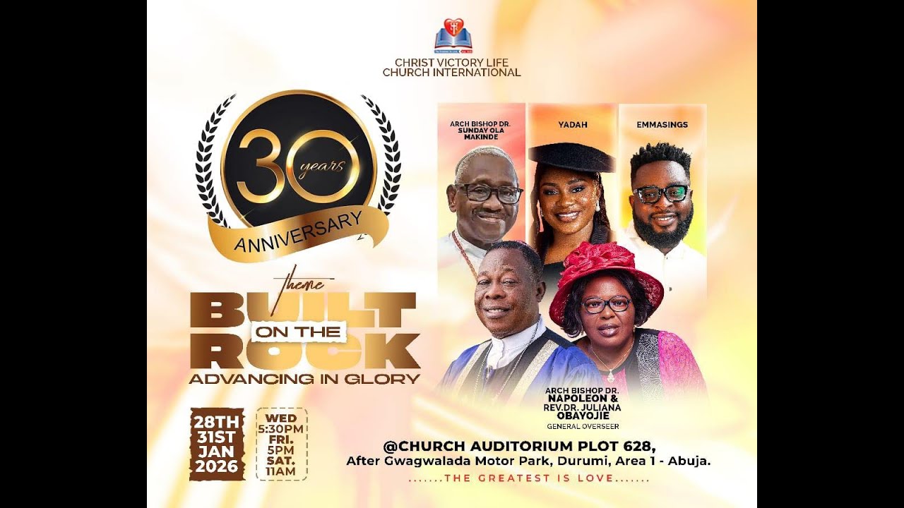 LIVE | THANKSGIVING SERVICE | 30 YEARS ANNIVERSARY | BUILT ON THE ROCK | SUNDAY SERVICE