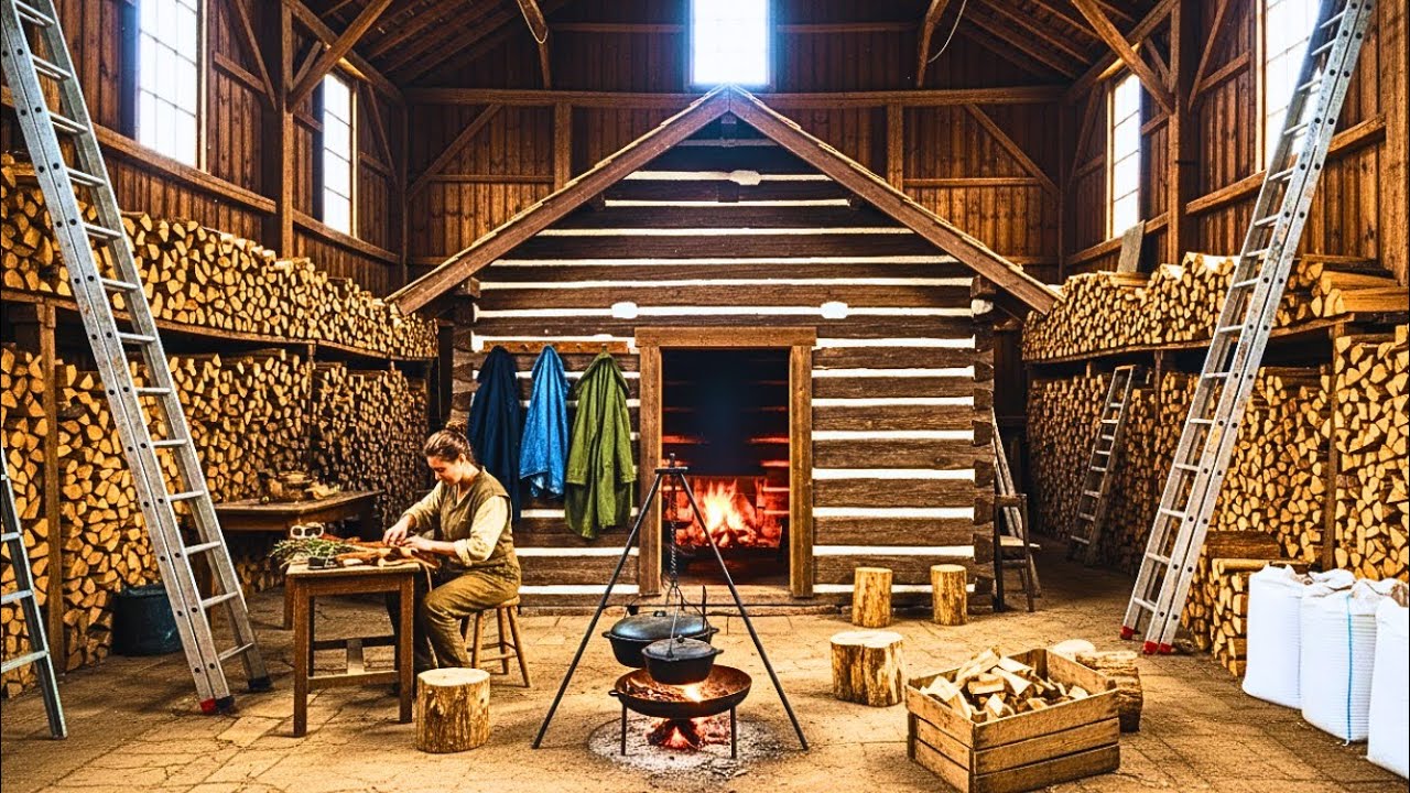 They Laughed When She Built Her Barn Over the Cabin — Until Her Firewood Never Got Wet
