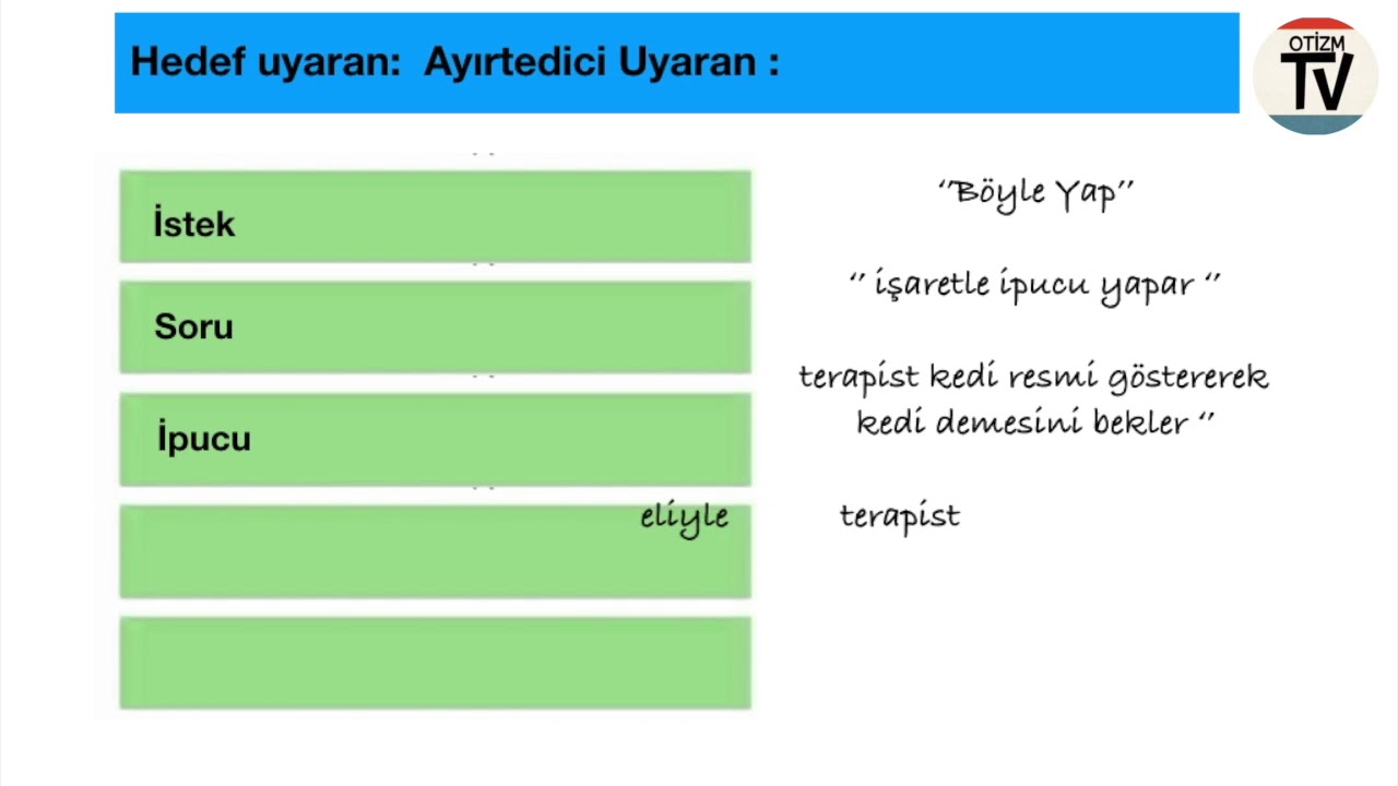 60 Saniye : Ayrık Denemelerle Öğretimde Hedef Uyaran veya Ayırt Edici Uyaran Nedir ?