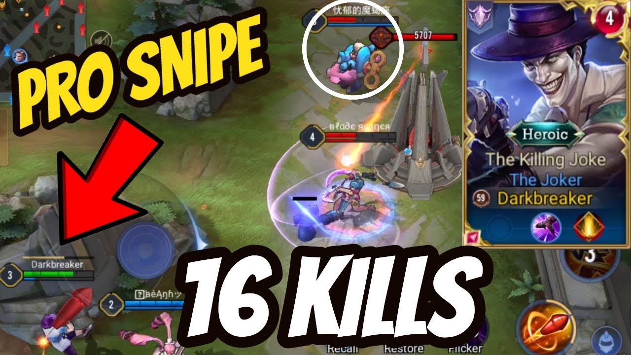 JOKER PRO SNIPES ADVANCED CAMERA GAMEPLAY  | AoV | 傳說對決 | RoV | Li&ecirc;n Qu&acirc;n Mobile