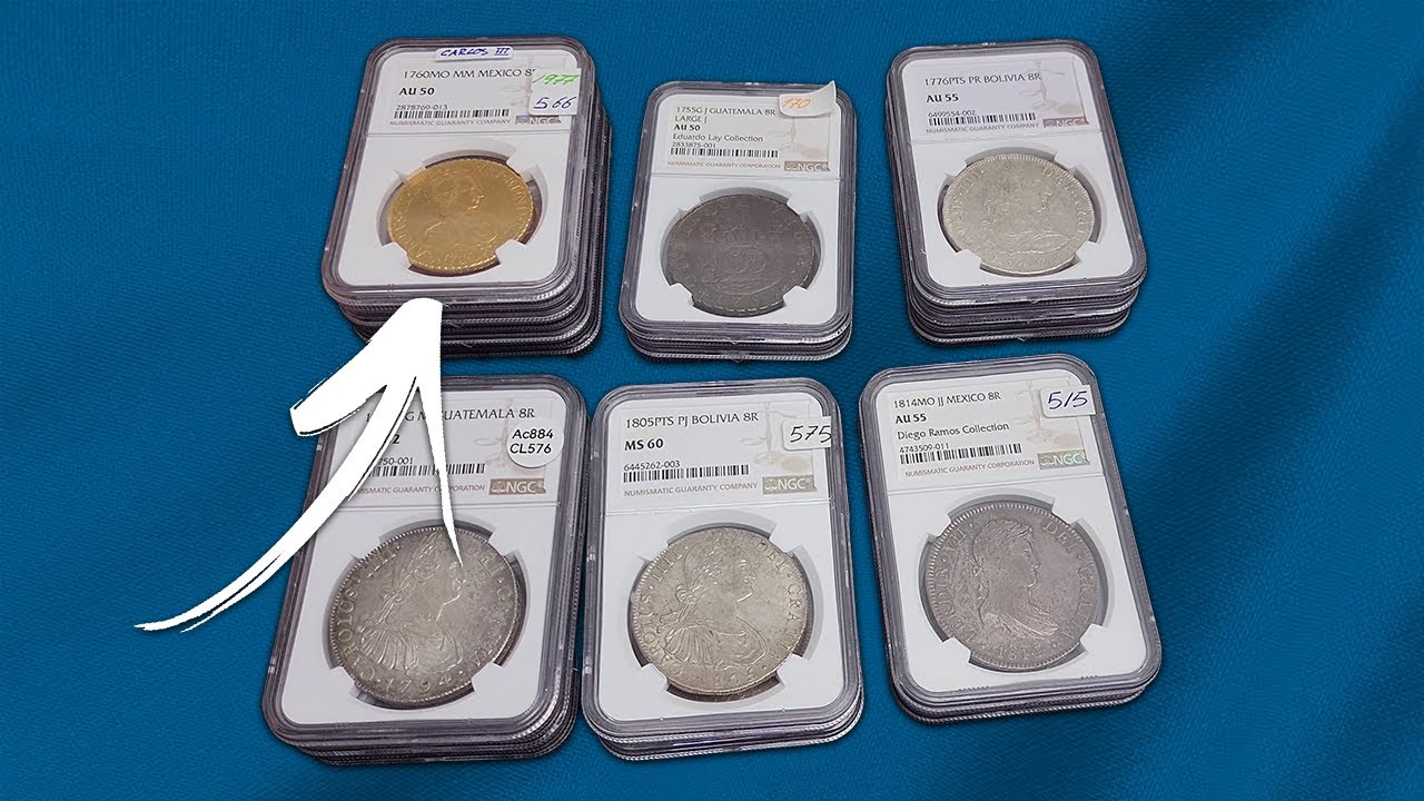 8 reales y otras monedas españolas de Bernabé Ramos