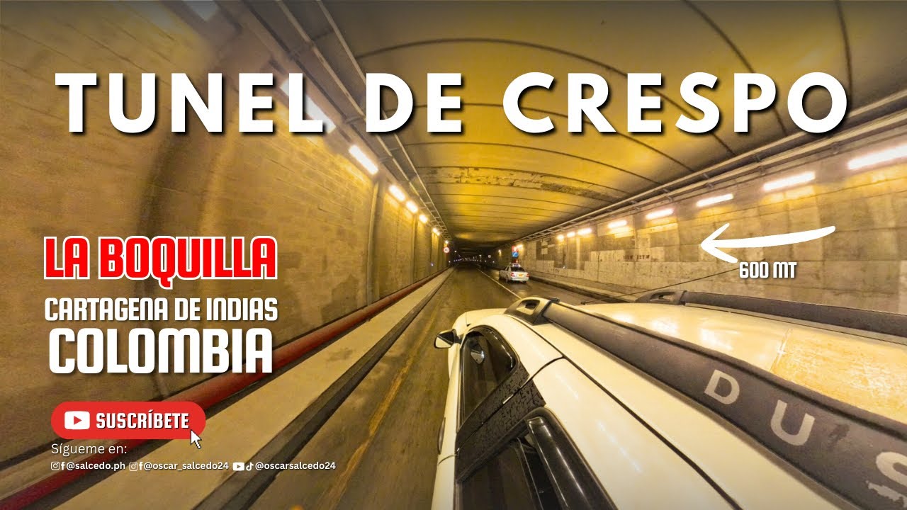Cruzando el Túnel de Crespo 🚗🌊 | De Cartagena a Barranquilla