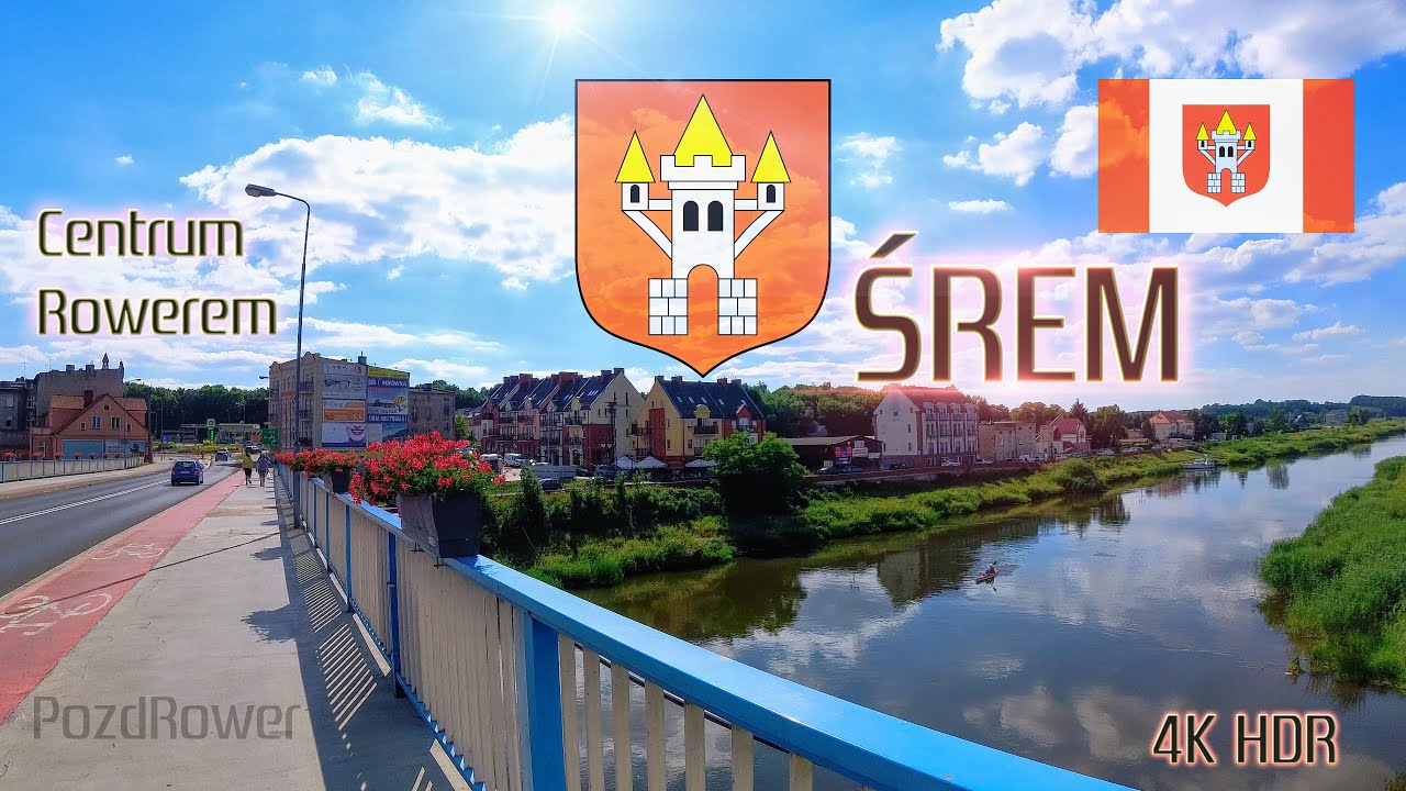 Przez Śrem rowerem, centrum, w drodze do Leszna Insta360 ONE RS 4K HDR Boost Mode cycling bike rower