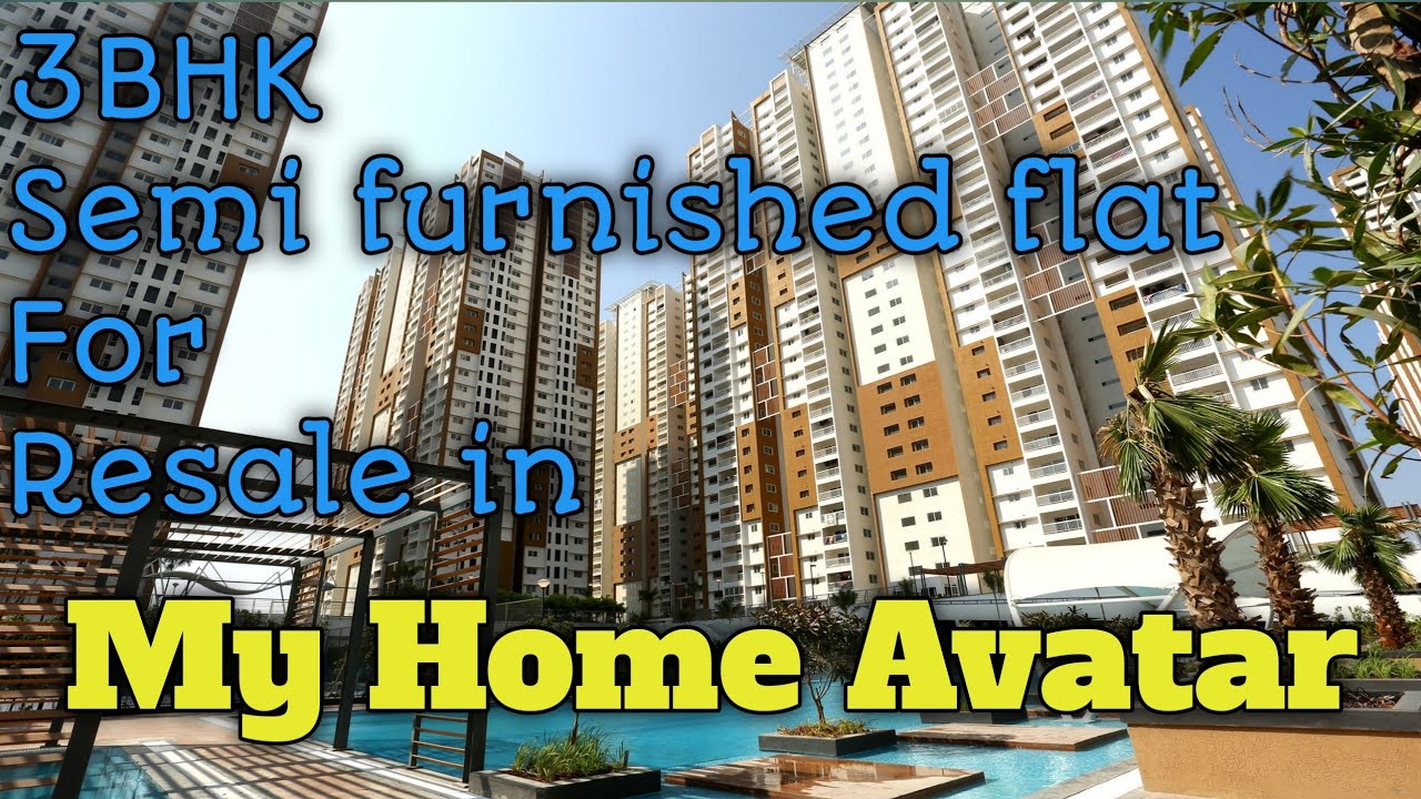 #3BHK flat for resale in #MyHomeAvatar | Semi furnished flat #Hyderabad