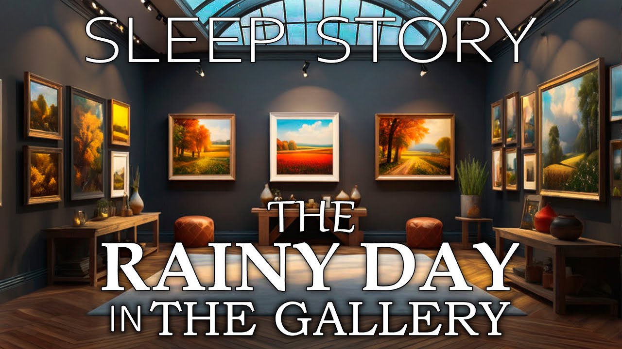 🌧️ A Rainy Cozy Story for Sleep 🌧️ Rainy Day in the Gallery | Bedtime Storytelling with Calm Music