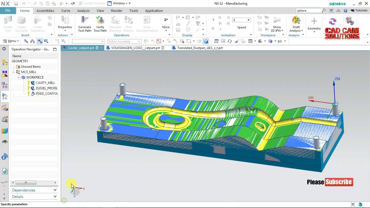 #NX CAM #Mill Contour # Fixed Contour #Flow Cut DRIVE Method