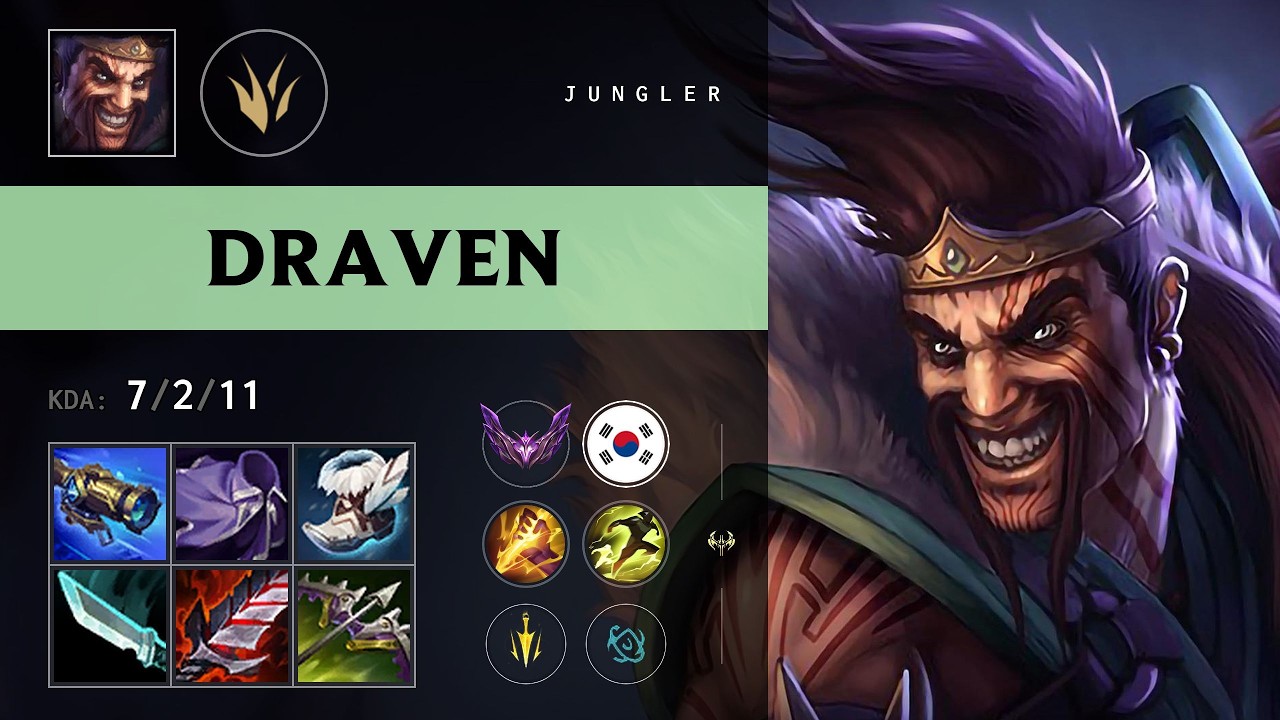 Draven Jungle vs Xin Zhao - KR Master Patch 26.11