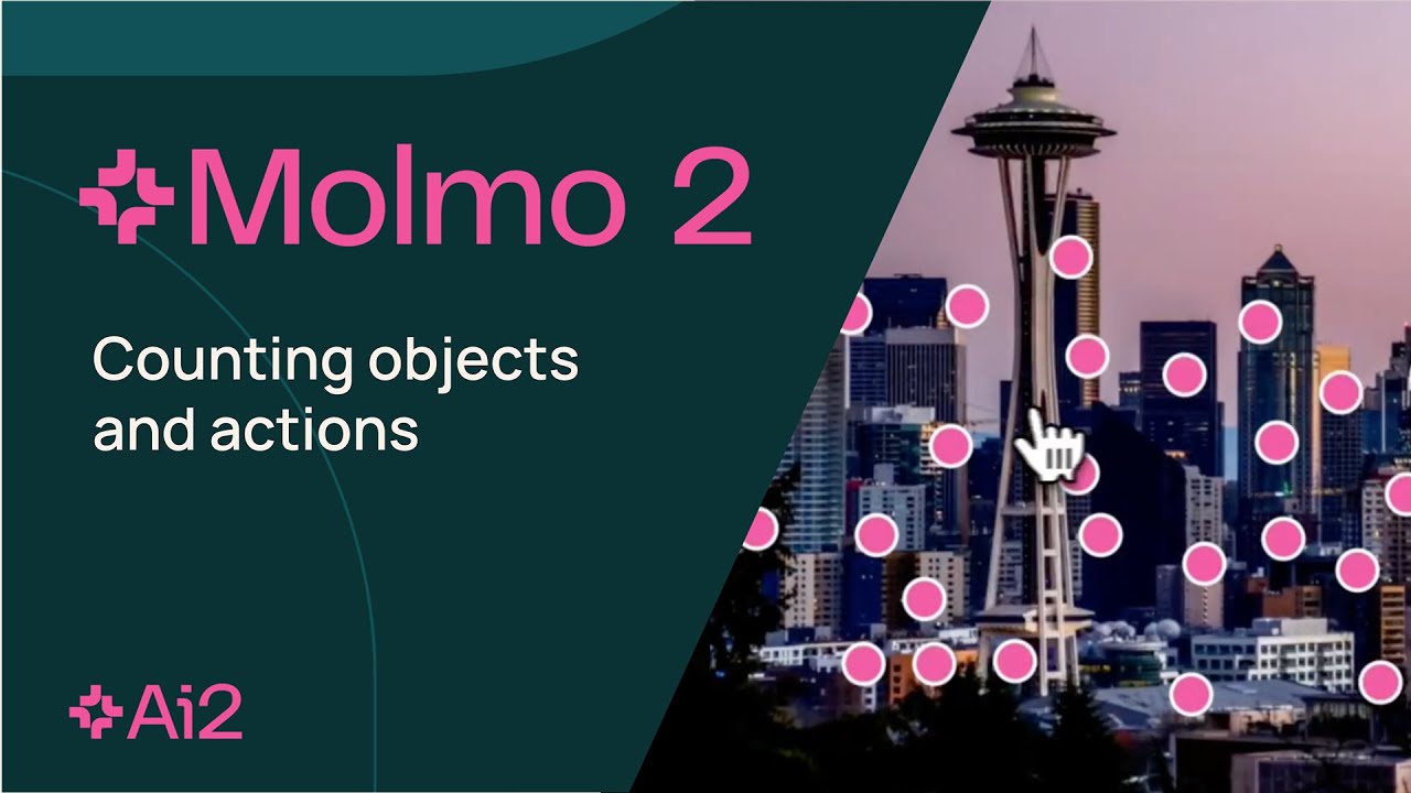 Molmo 2 | Подсчет предметов и действий