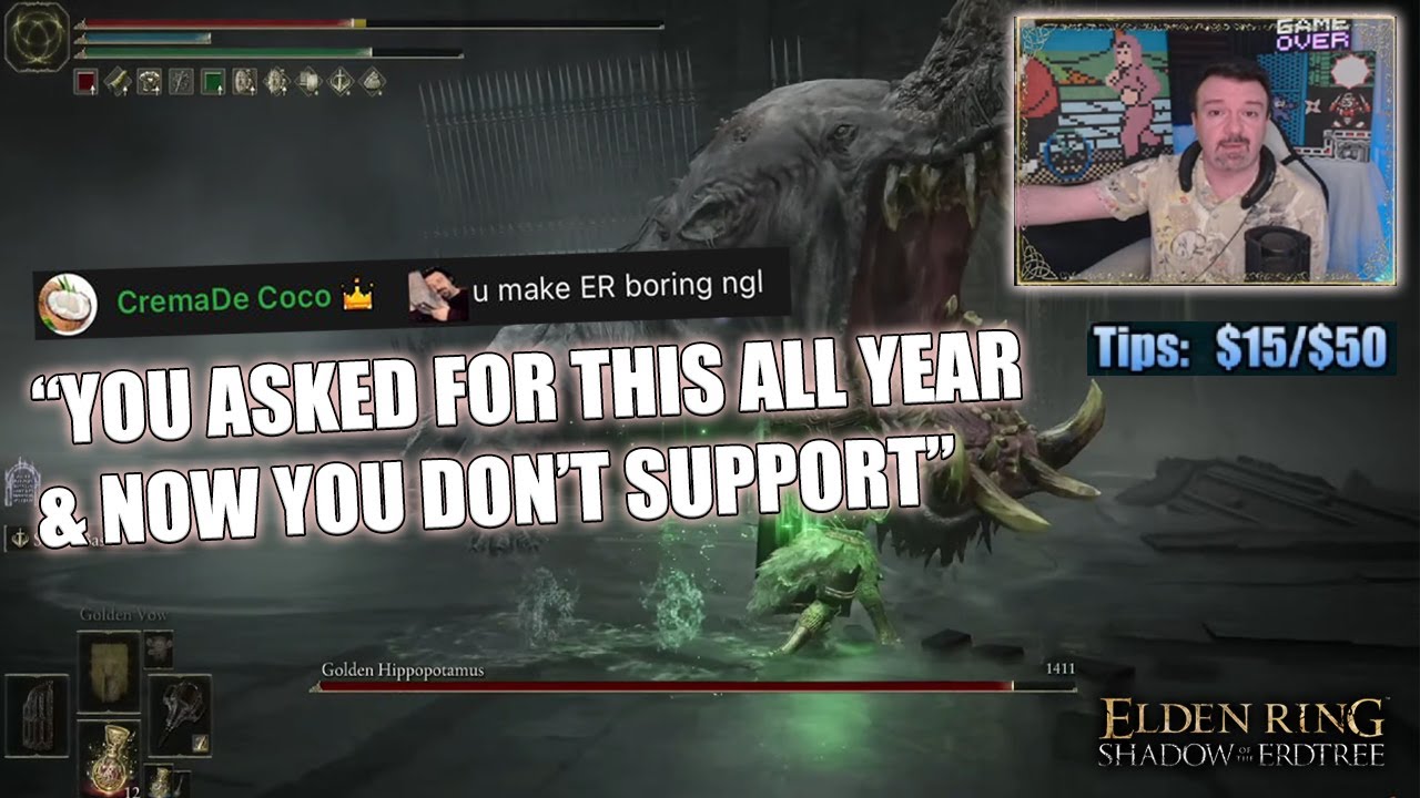 DSP Guilt Trips Viewers for Elden Ring Dead Streams & Fed up Because Chat Called Him 