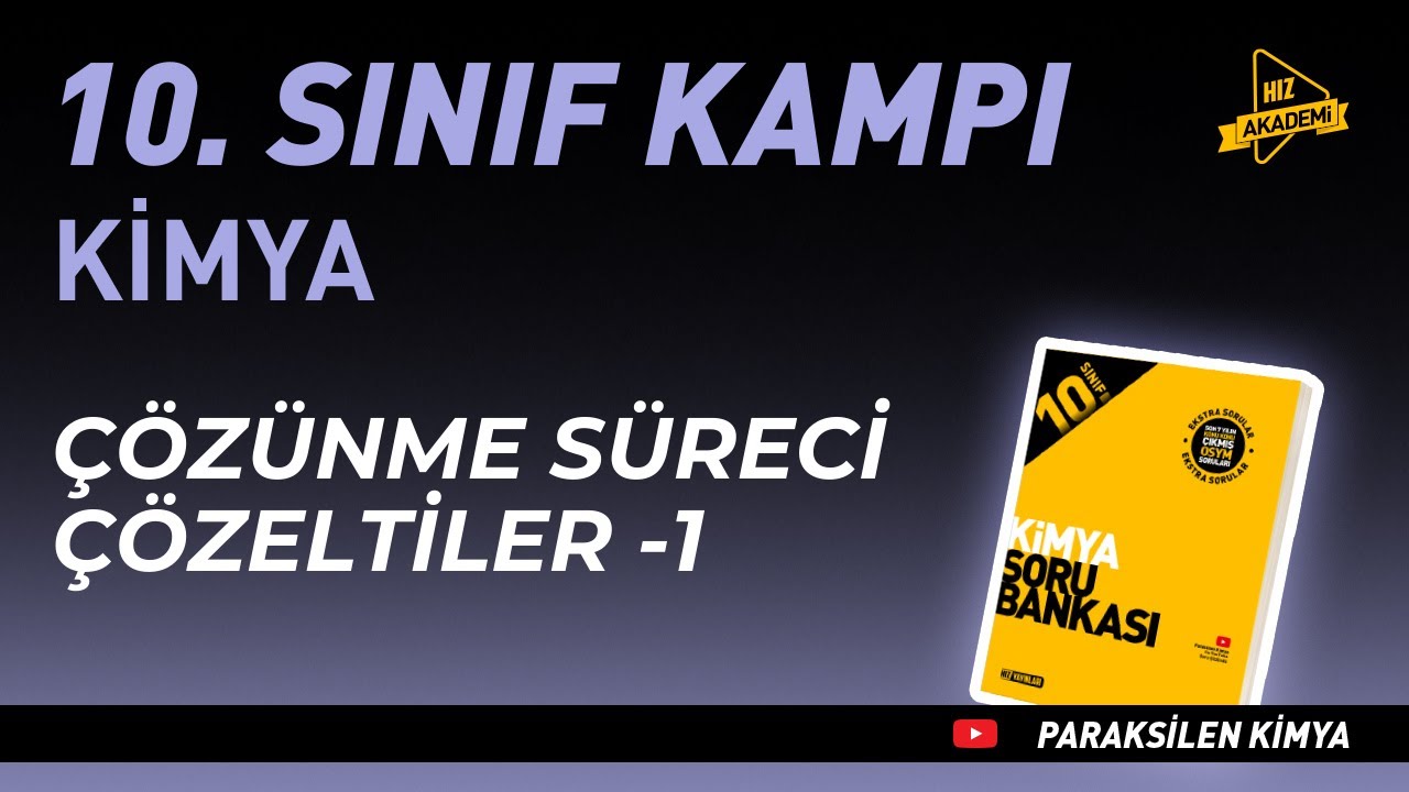 Çözünme Süreci | Çözeltiler – 1 | Hız Akademi 10. Sınıf Kimya