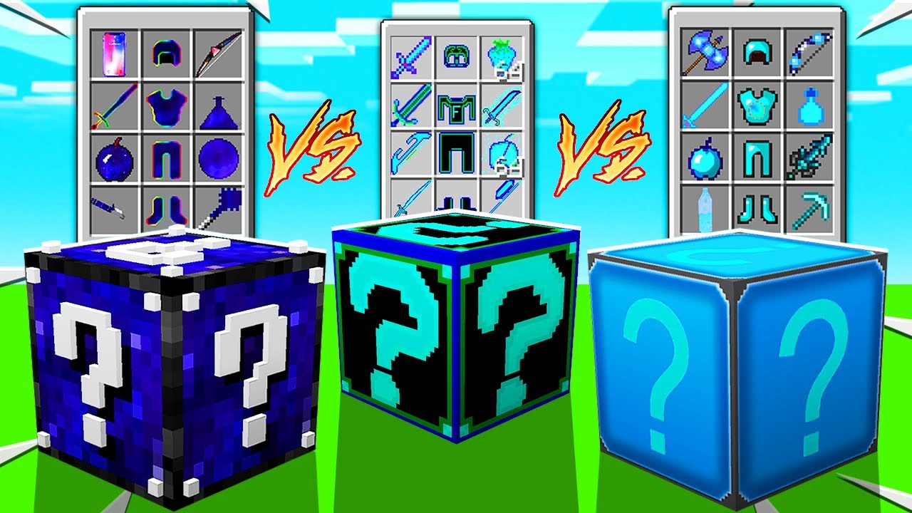 QUAL A MELHOR LUCKY BLOCK LIFE VS FEMS VS CRYSTAL NO MINECRAFT