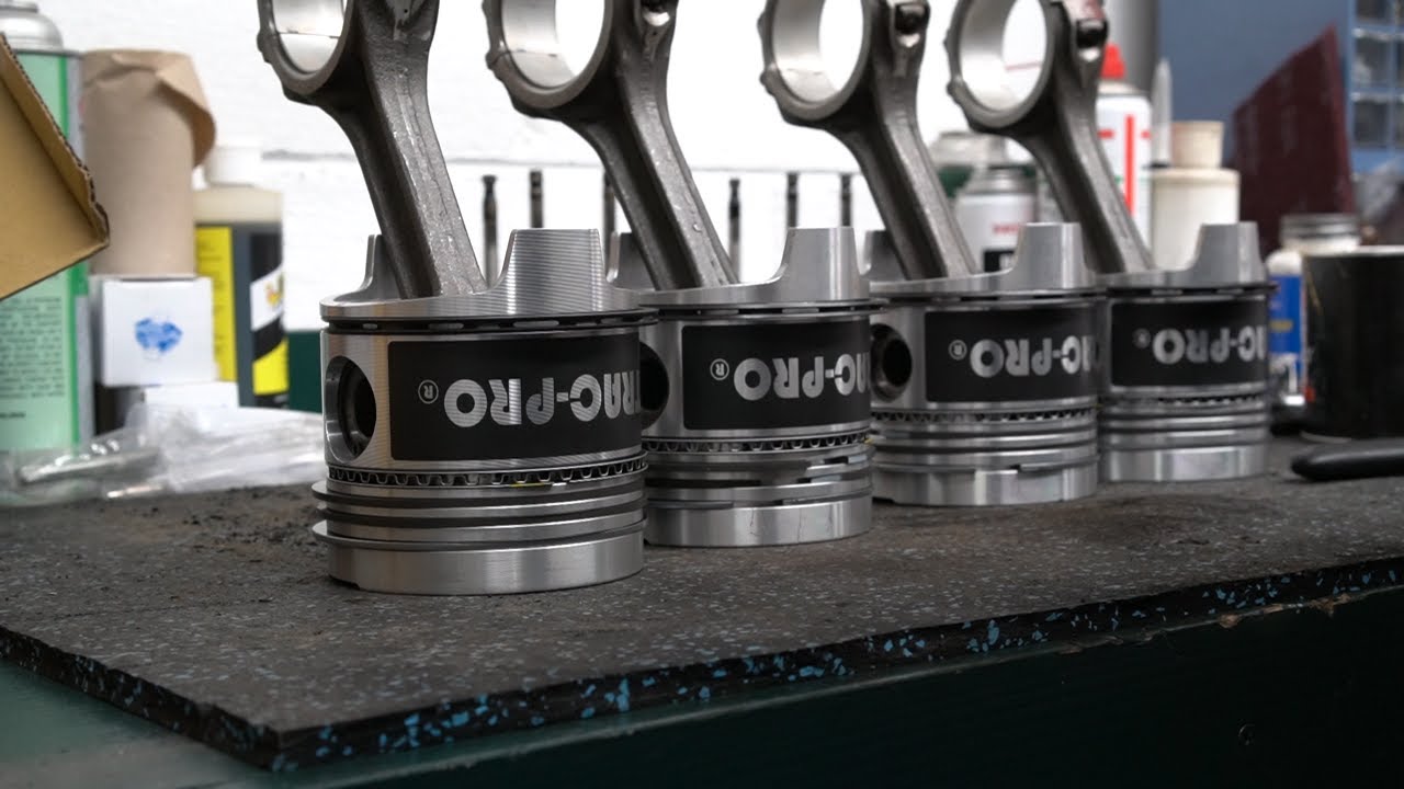 Assembling Pistons and installing into Ford 4000 Tractor 172 Engine