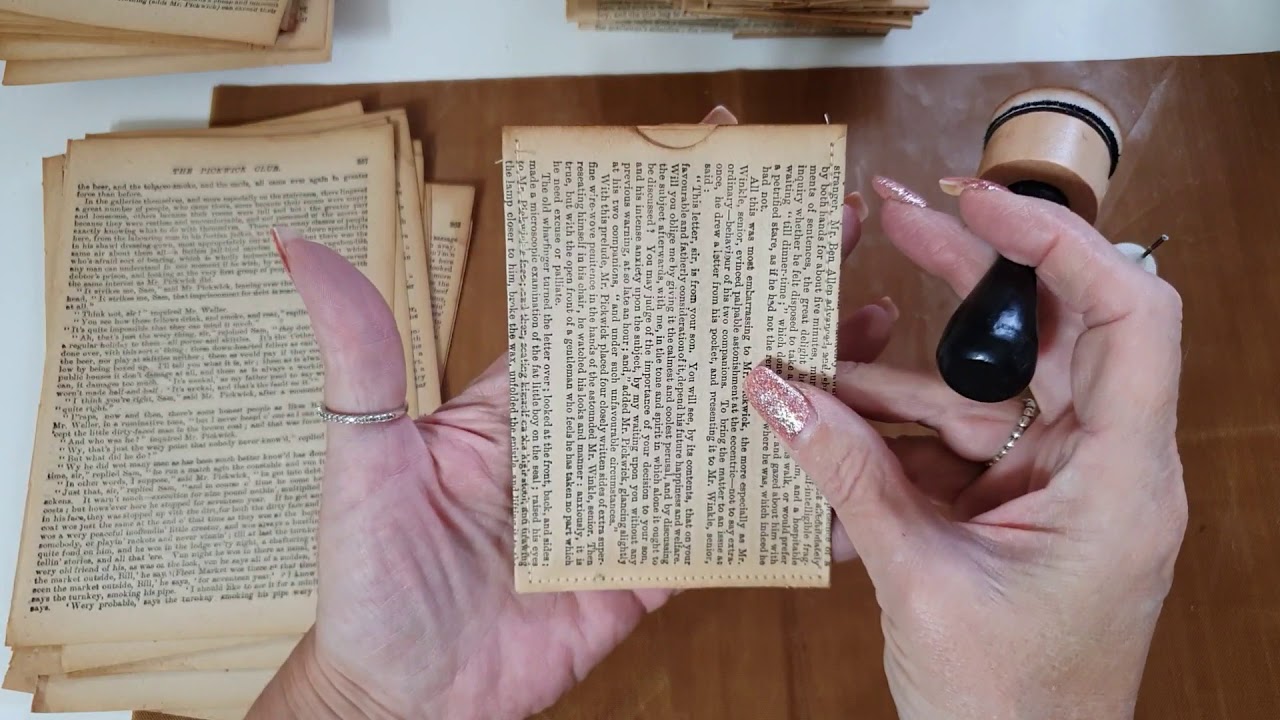 Book page pockets, what I do with my old books #2