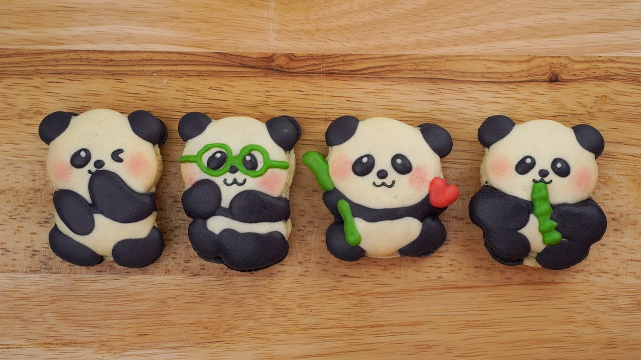 [ENG] 귀여운 판다 캐릭터 마카롱 만들기 Making panda macarons