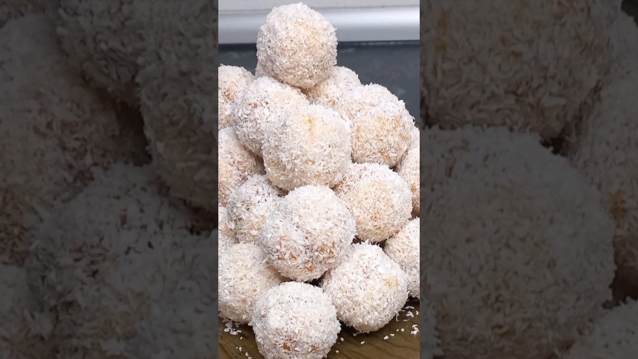 BOLAS de NIEVE | Galletas de coco y mermelada #shorts