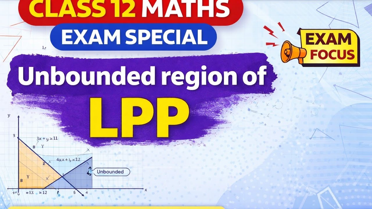 Linear programming|| unbounded region|| class 12 Maths